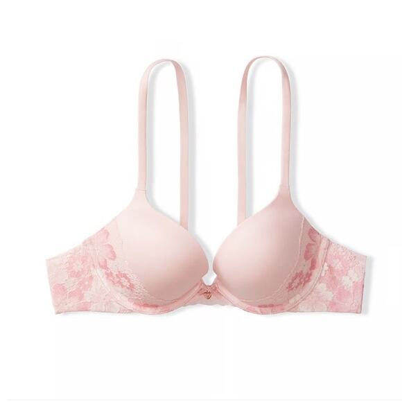 Victoria's Secret Everyday Comfort Push Up Bra Pink Lace 38D NWT - Picture 8 of 9